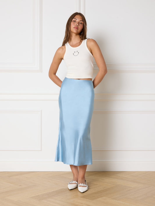 Audrey satin skirt