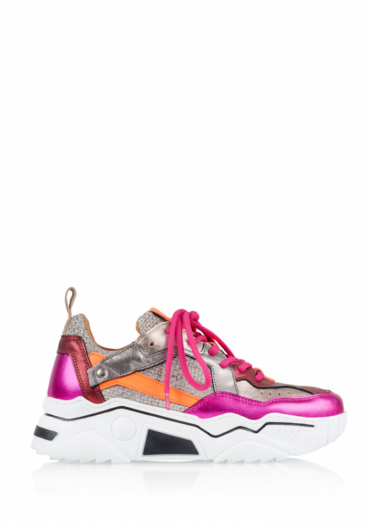 Pluto fuchsia/steel sneakers